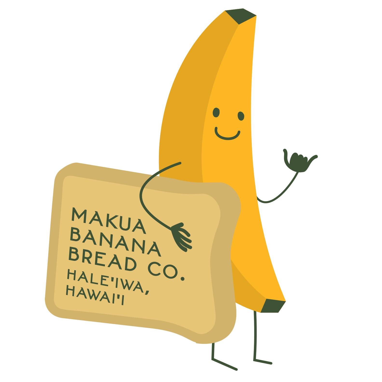 Banana Man Slice Sticker – makuabananabread